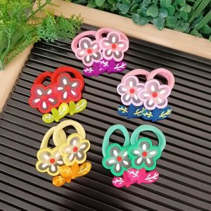 Şeffaf Çiçek Figürlü Lastik Toka