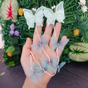 İnci Sarkıtlı Kelebek Pens Toka