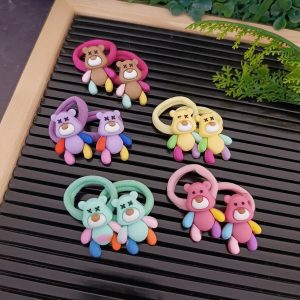 Renkli Ayıcık Lastik Toka