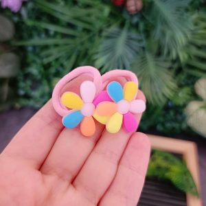 Renkli Papatya Lastik Toka