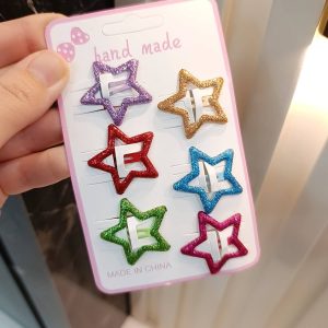 Simli Yıldız Çıtçıt Toka 6 Parça