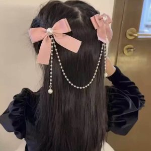 İnci Sarkıtlı Kurdele Pens Toka