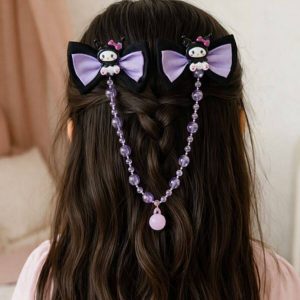 Boncuk Sarkıtlı Kuromi Pens Toka