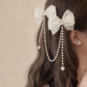 İnci Sarkıtlı Kurdele Pens Toka