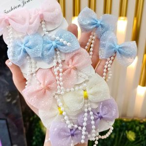 İnci Sarkıtlı Simli Pens Toka