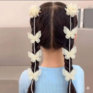 İnci Sarkıtlı Kelebek Pens Toka