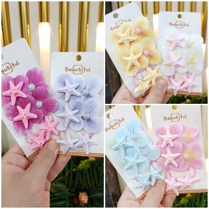 Ortanca Çiçeği Ve Yıldız Set